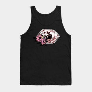 Geometric Lion Floral Rage Tank Top